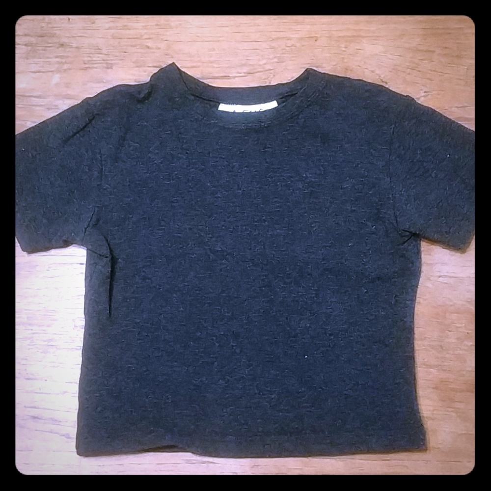 Dark Heather Gray Crop Top S